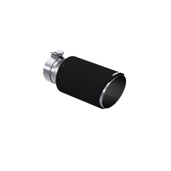 MBRP Universal Carbon Fiber Tip 6in OD/4in Inlet/12in L - Angle Cut Tip