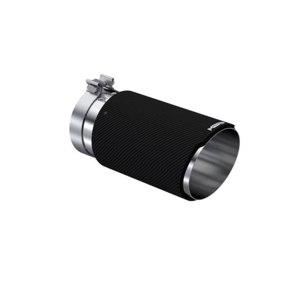 MBRP Universal Carbon Fiber Tip 6in OD/5in Inlet/12in L - Angle Cut Tip