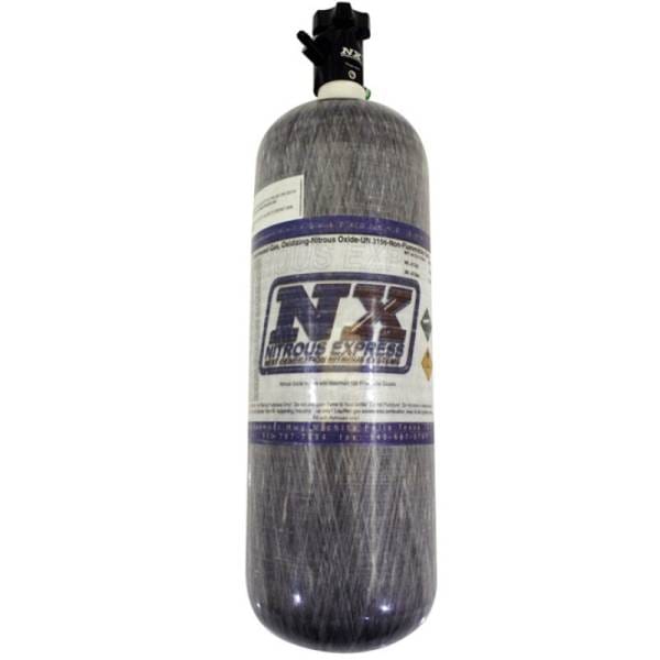 Nitrous Express Composite Bottle w/Lightning 500 Valve -6 Bottle Nipple (6.79 Dia. x 23.25 Tall)