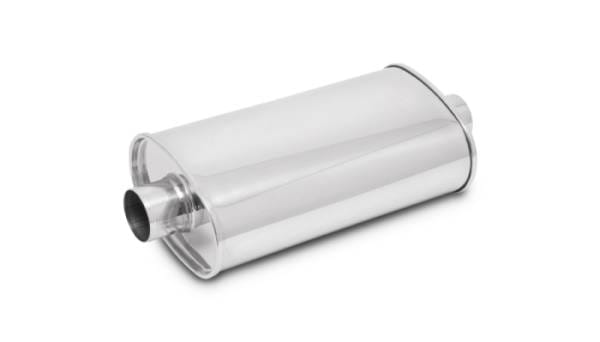 Vibrant 2in In/Out Center/Center Stainless Steel StreetPower Oval Muffler