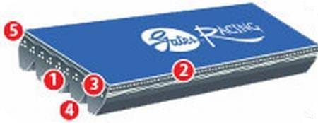 Gates 2018 Ford F Series V-6 2.7L Serpentine High Performance V-Ribbed Belt