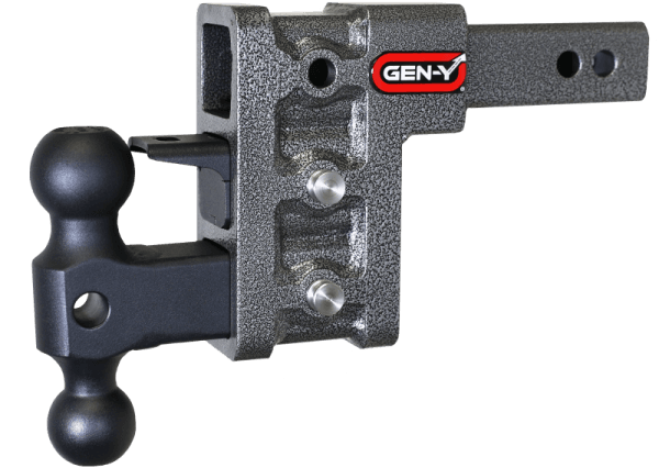 Gen-Y Mega Duty 2in Shank 5in Drop 1.5K TW 10K Hitch w/GH-031 Dual-Ball/GH-032 Pintle Lock