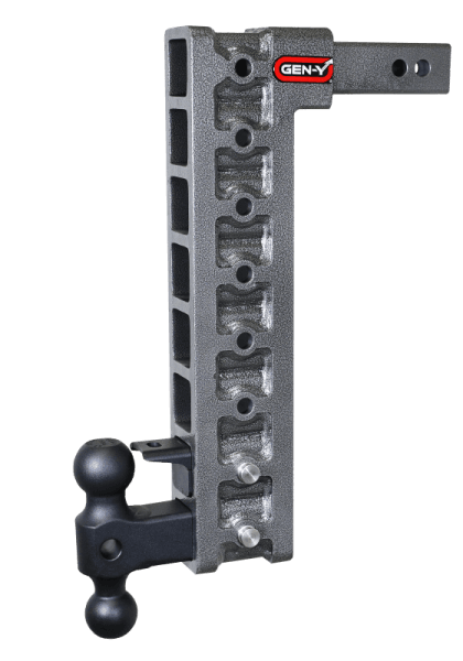 Gen-Y Mega Duty 2in Shank 17.5in Drop 10K Hitch w/Dual-Ball/Pintle Lock/Stabilizer Kit