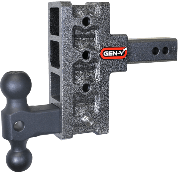Gen-Y Mega Duty 2in Shank 5in Offset Drop 1.5K TW 10K Hitch w/GH-031 Dual-Ball