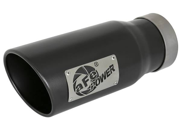 aFe MACH Force-Xp Universal Exhaust Tip 4 IN Inlet x 5 IN Outlet x 12 IN L- Black Tip