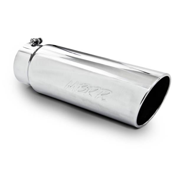 MBRP Universal Tip 6in OD Angled Rolled End 5in Inlet 18in Length T304 Exhaust
