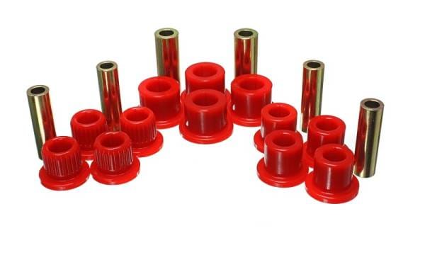 Energy Suspension 99-04 Ford F-350 2wd/F-250 SD 4wd/F-350 4wd Red Rear Leaf Spring Bushing Set