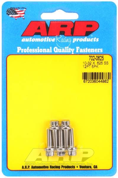 ARP 10-32 x .625 12pt SS bolts