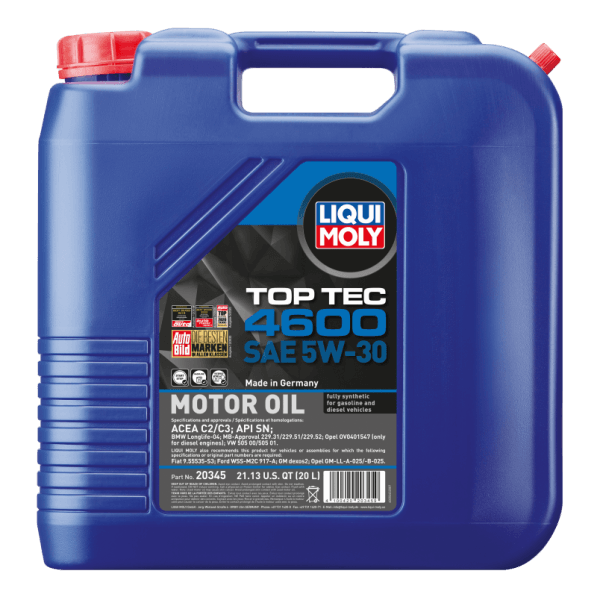 LIQUI MOLY 20L Top Tec 4600 Motor Oil SAE 5W30
