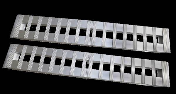 Gen-Y Heavy-Duty 8ft Aluminum Foldable Loading Ramps 15in x 96in 3K Capacity Per Ramp - Pair