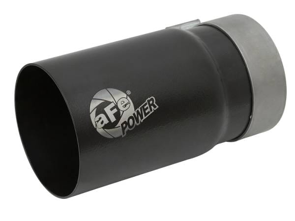aFe MACH Force-Xp Universal Exhaust Tip 3-1/2 IN Inlet x 4 IN Outlet x 7 IN L Black Right Side Exit