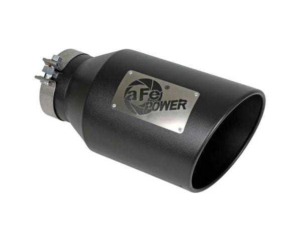aFe Power Universal 5in Inlet 8in Outlet MACH Force-XP Clamp-On Exhaust Tip - Black