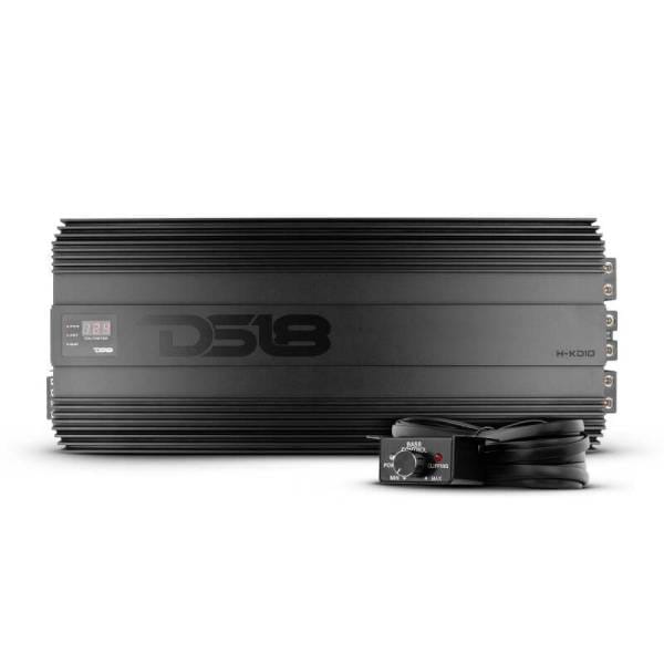 DS18 1-Chnl Amp 18000 Burst/0.67ohm 10000/1ohm 5800/2ohm 3500/4ohm Watts RMS w/ Voltmeter Black