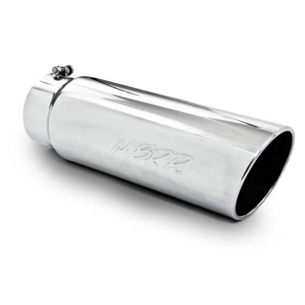 MBRP Universal Tip 6in OD Angled Rolled End 5in Inlet 18in Length T304 Exhaust