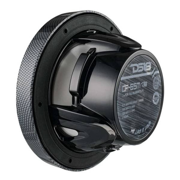 DS18 NXL-M Series Spkr w/ RGB LED Lights 6.5in 2-Way 125 Watts RMS 4 ohm Black Crbn Fiber w/ Cover