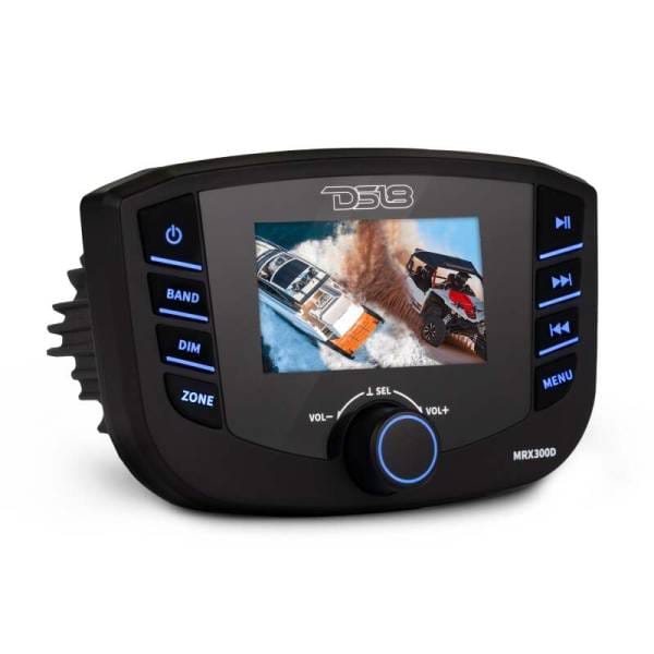 DS18 3in Color TFT Screen 3 Zones 4 volts Output BT RDS 4x 50 Watts DAB Europe Antenna Incl Headunit