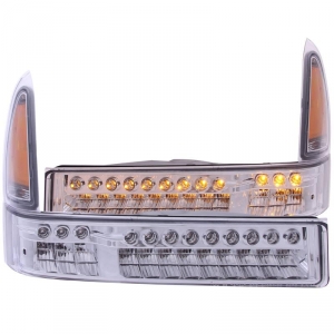 ANZO CHROME LED PARKING LIGHTS|1999-2004 FORD SUPER DUTY 1