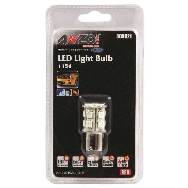 ANZO 1 3/4" L.E.D 1156 RED REPLACEMENT BULB|UNIVERSAL 1