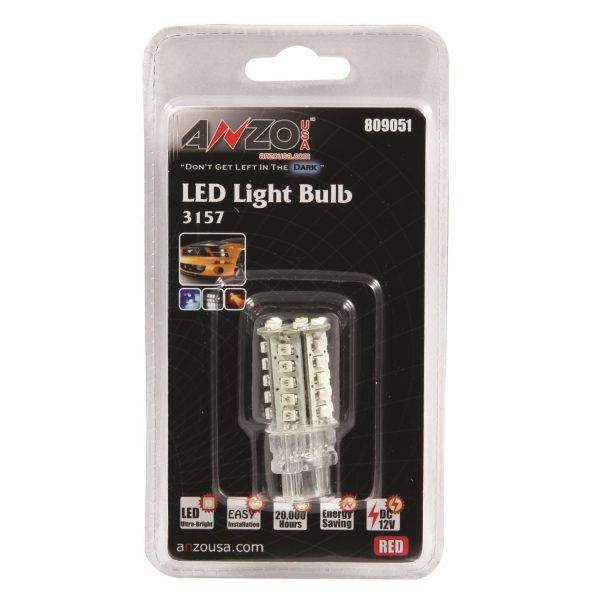 ANZO 2" L.E.D 3157 RED REPLACEMENT BULB|UNIVERSAL 1
